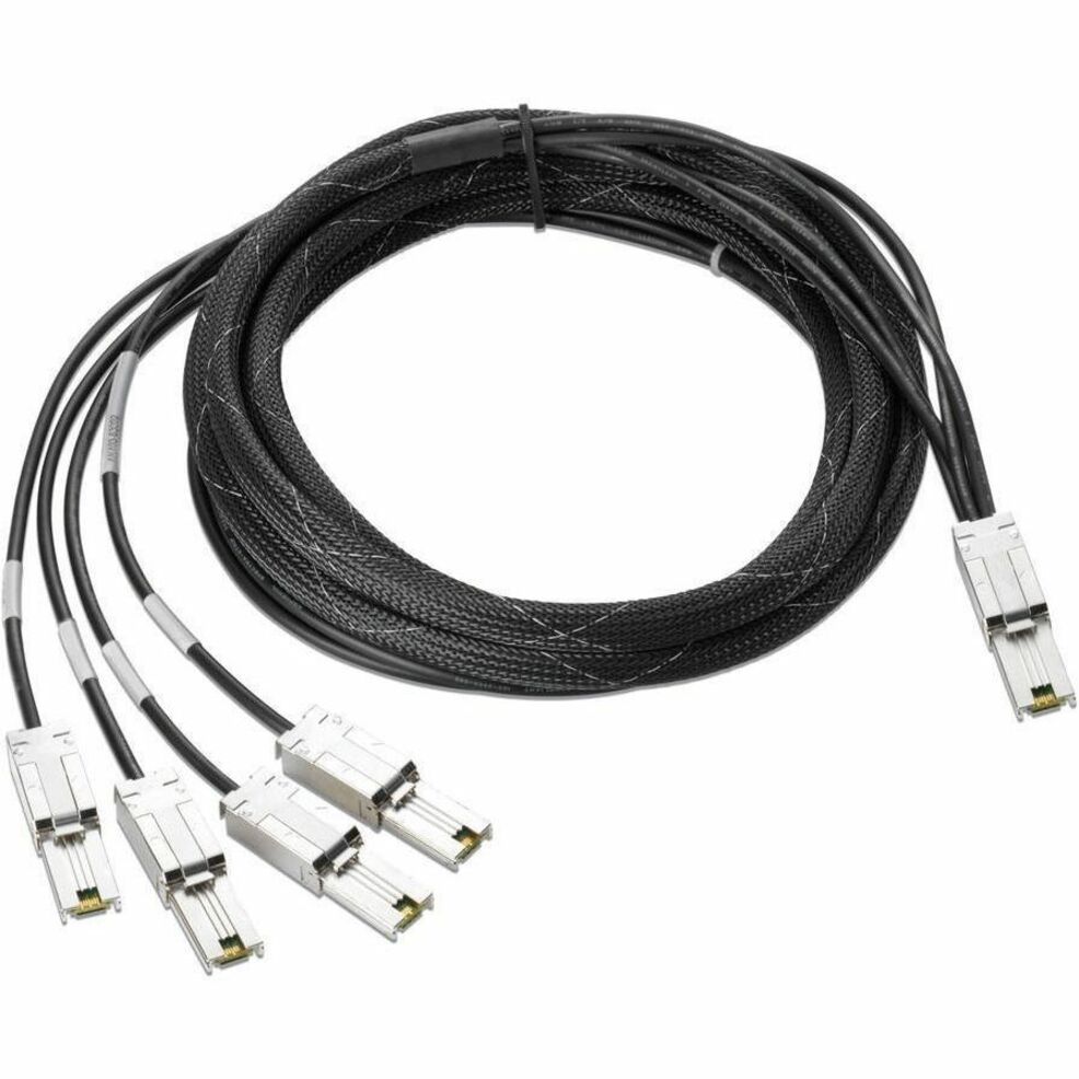 HP StorageWorks SAS IB 1X4 to mini-SAS 4X1 Fan-out Cable - SFF-8088 - SFF-8470 - 6.6ft