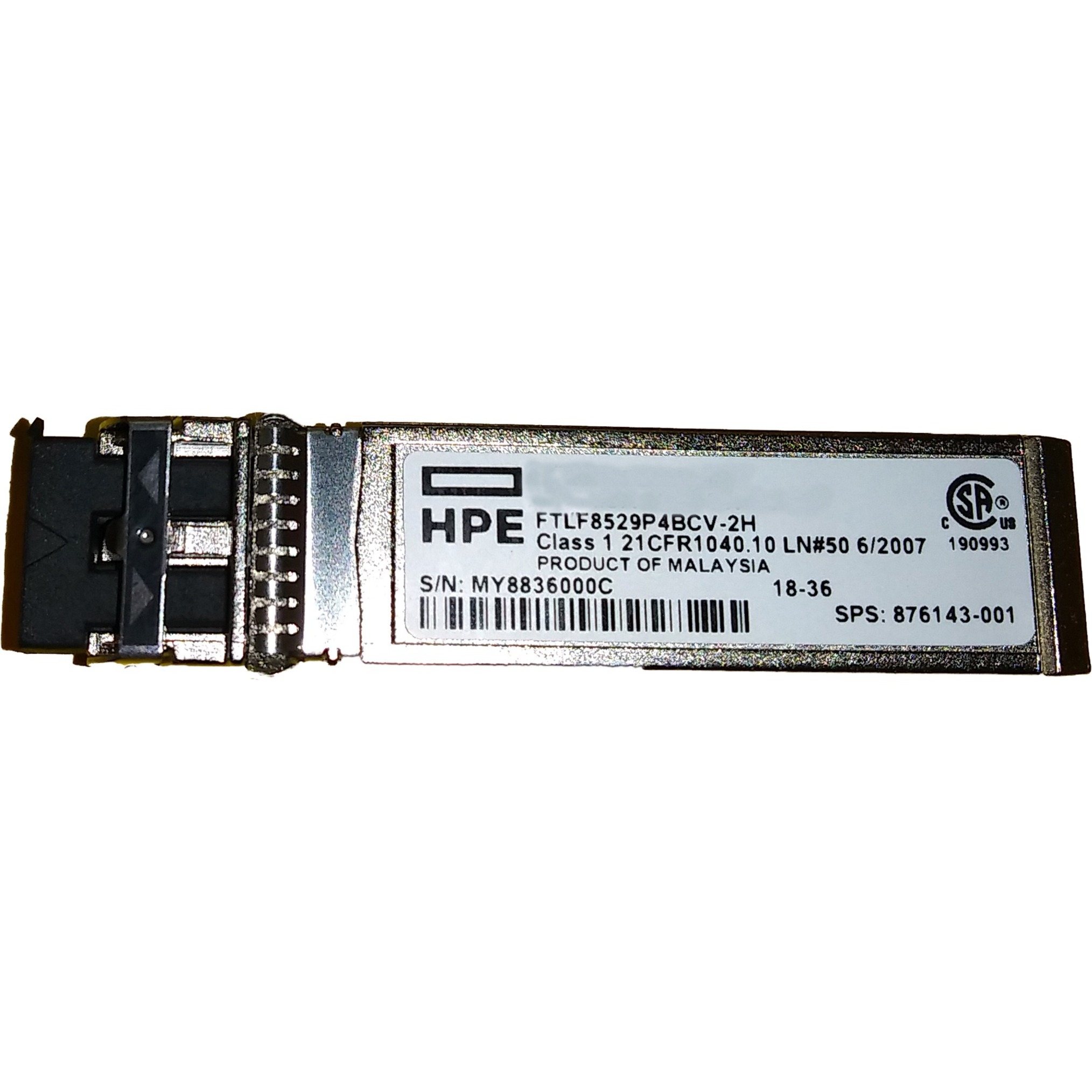 HP StorageWorks SFP Module - For Data Networking, Optical Network - 1 x Fiber Channel Network - Optical Fiber8 Gigabit Ethernet - Fiber Channel - 1