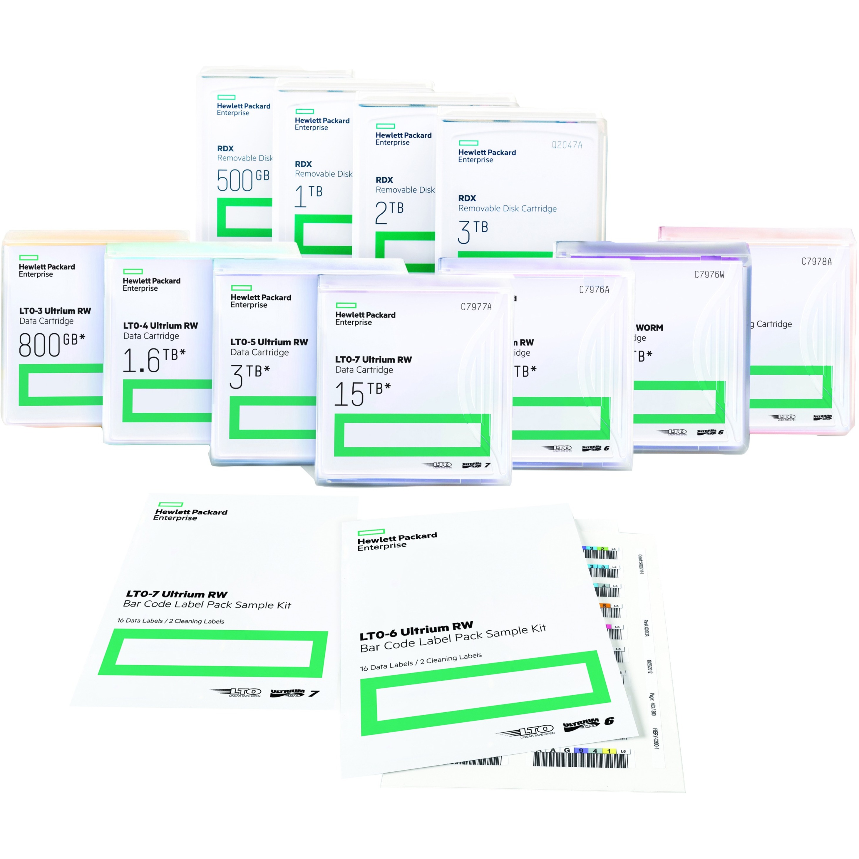 HPE LTO-5 Ultrium RW Bar Code Label - 110 / Pack