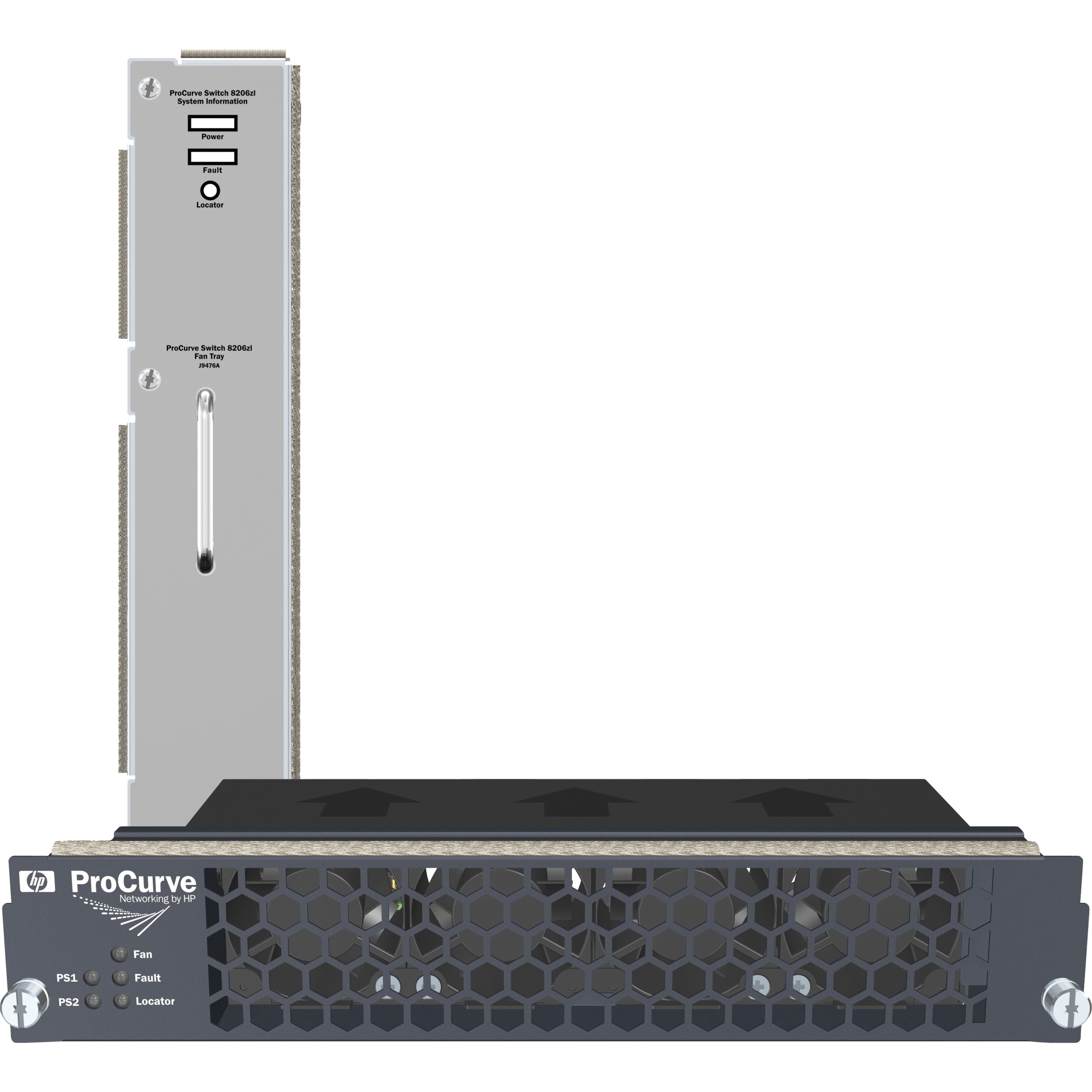 HPE X712 Back (Power Side) to Front (Port Side) Airflow High Volume Fan Tray - Back to Front Air Discharge Pattern