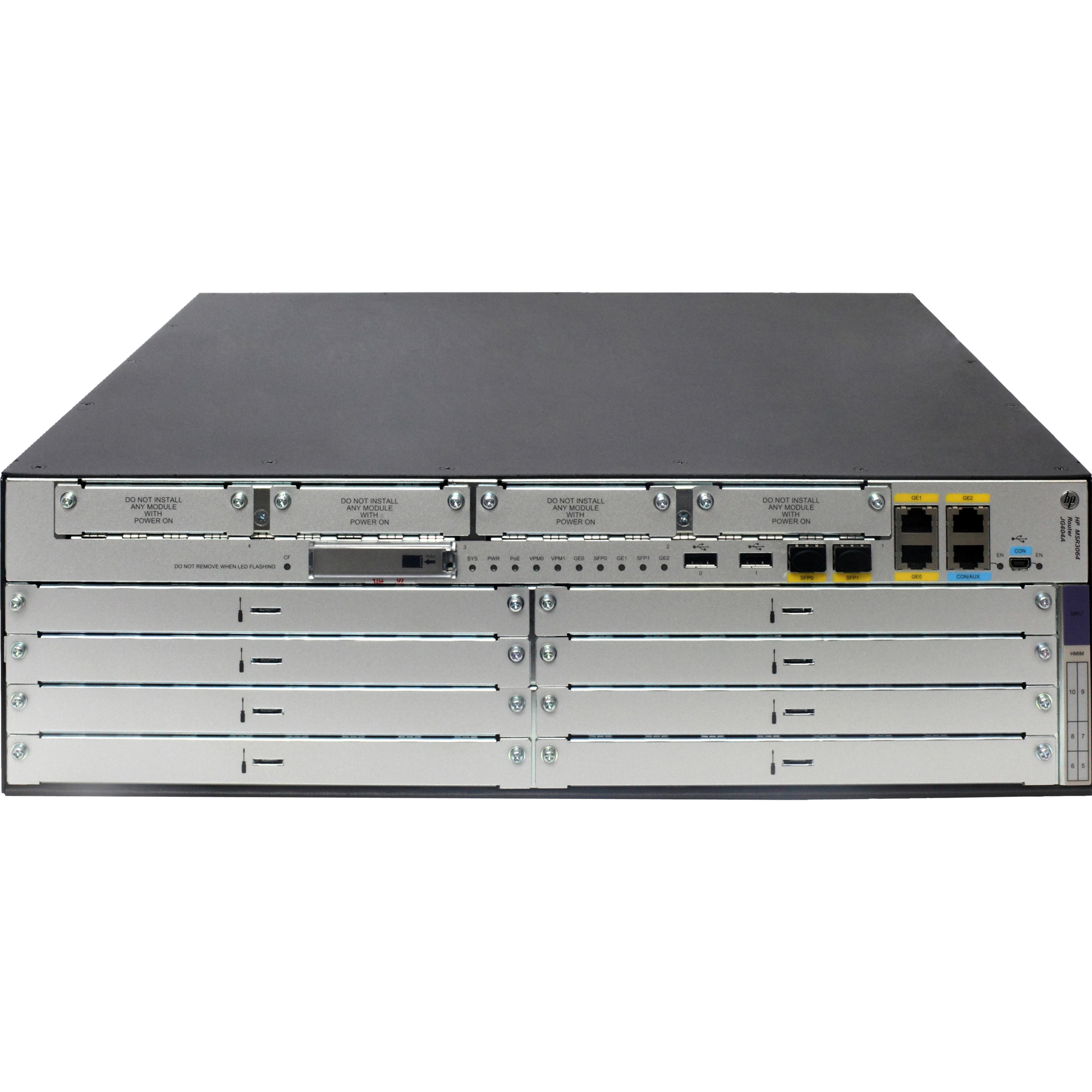 HPE MSR3024 AC Router - 3 Ports - Management Port - 8 - 2 GB - Gigabit Ethernet - 1U - Rack-mountable, Desktop - 1 Year - fro