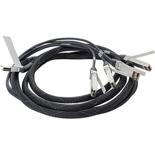 HPE QSFP+/SFP+ Splitter Network Cable - 16.40 ft QSFP+/SFP+ Network Cable for Network Device - First End: 1 x QSFP+ Network - Second End: 4 x SFP+ Network - Splitter Cable