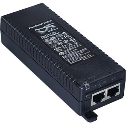 HPE Single-Port 802.3at Gigabit PoE In-Line Power Supply - 1 x 10/100/1000Base-T Input Port(s) - 1 x 10/100/1000Base-T Output