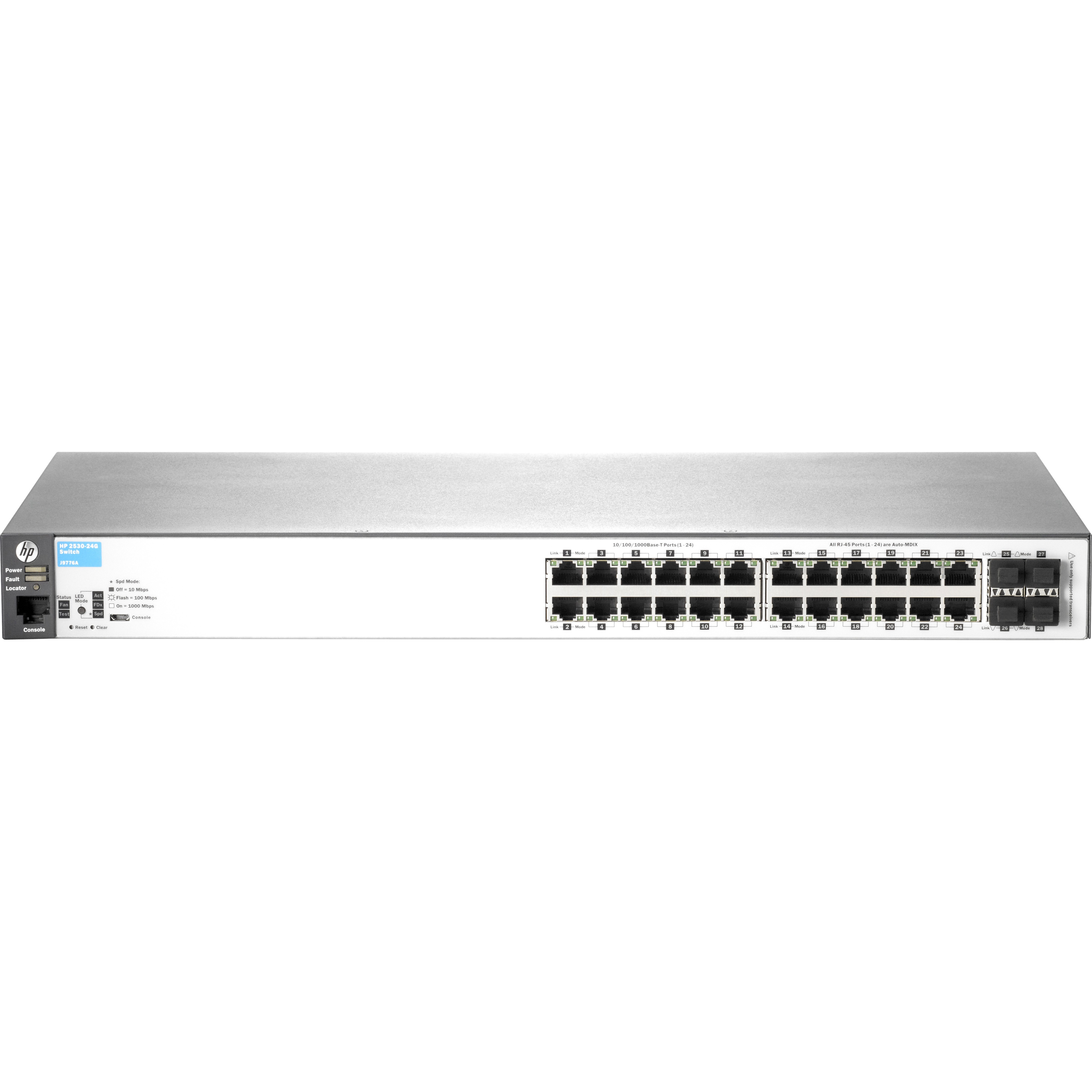 HPE 2530-24G Switch - 24 Ports - Manageable - Gigabit Ethernet - 10/100/1000Base-T, 1000Base-X - Refurbished - 2 Layer Suppor