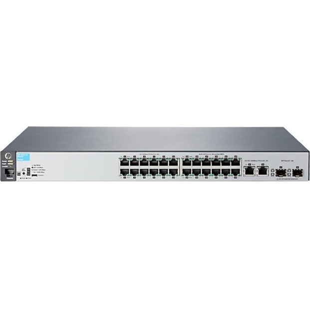 HPE 2530-24 Ethernet Switch - 24 Ports - Manageable - Fast Ethernet, Gigabit Ethernet - 10/100Base-T, 1000Base-X - Refurbished - 2 Layer Supported - Modular - 2 SFP Slots - Twisted Pair, Optical Fiber - Rack-mountable, Wall Mountable, Desktop