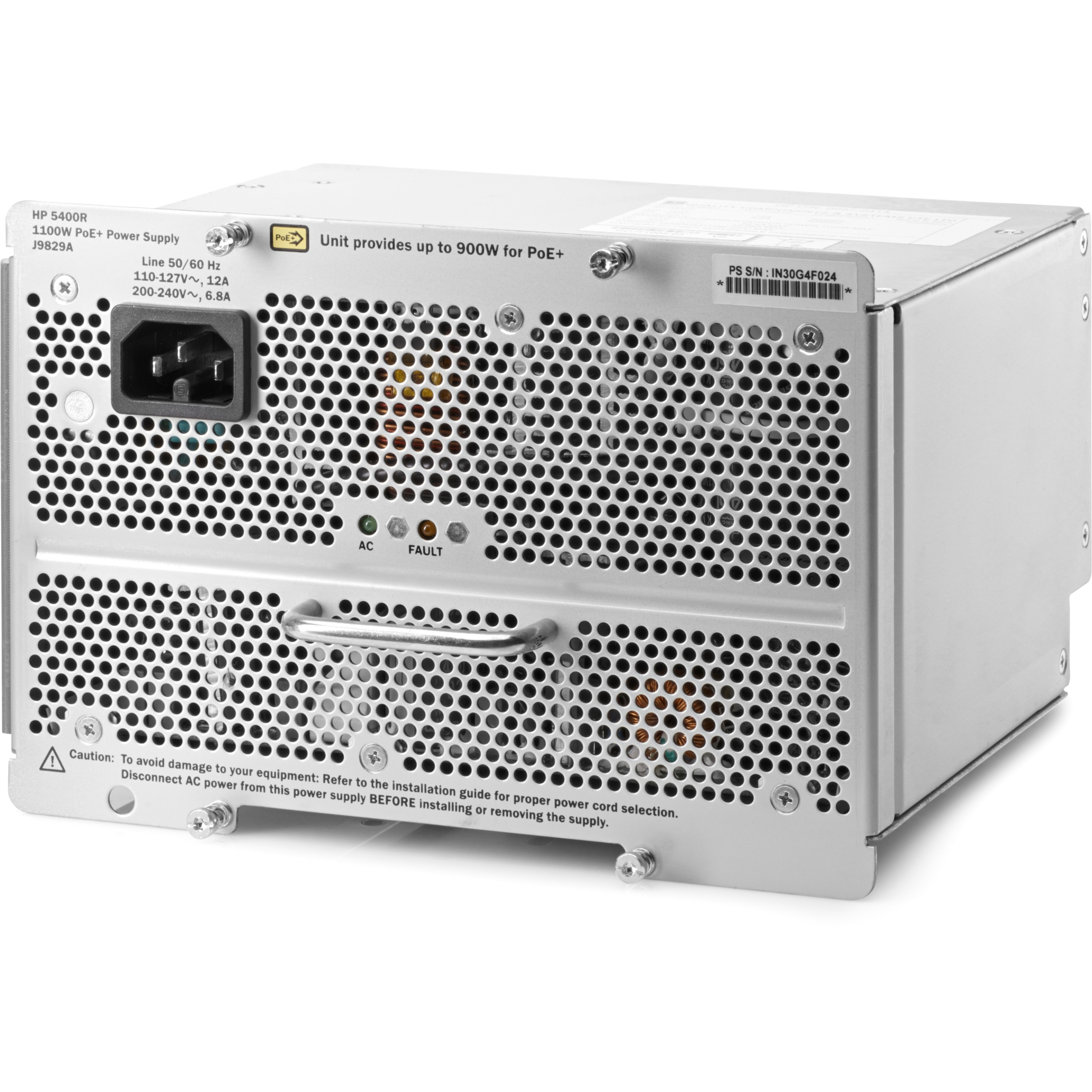 HPE 5400R 1100W PoE+ zl2 Power Supply - 1100 W - 120 V AC, 230 V DC