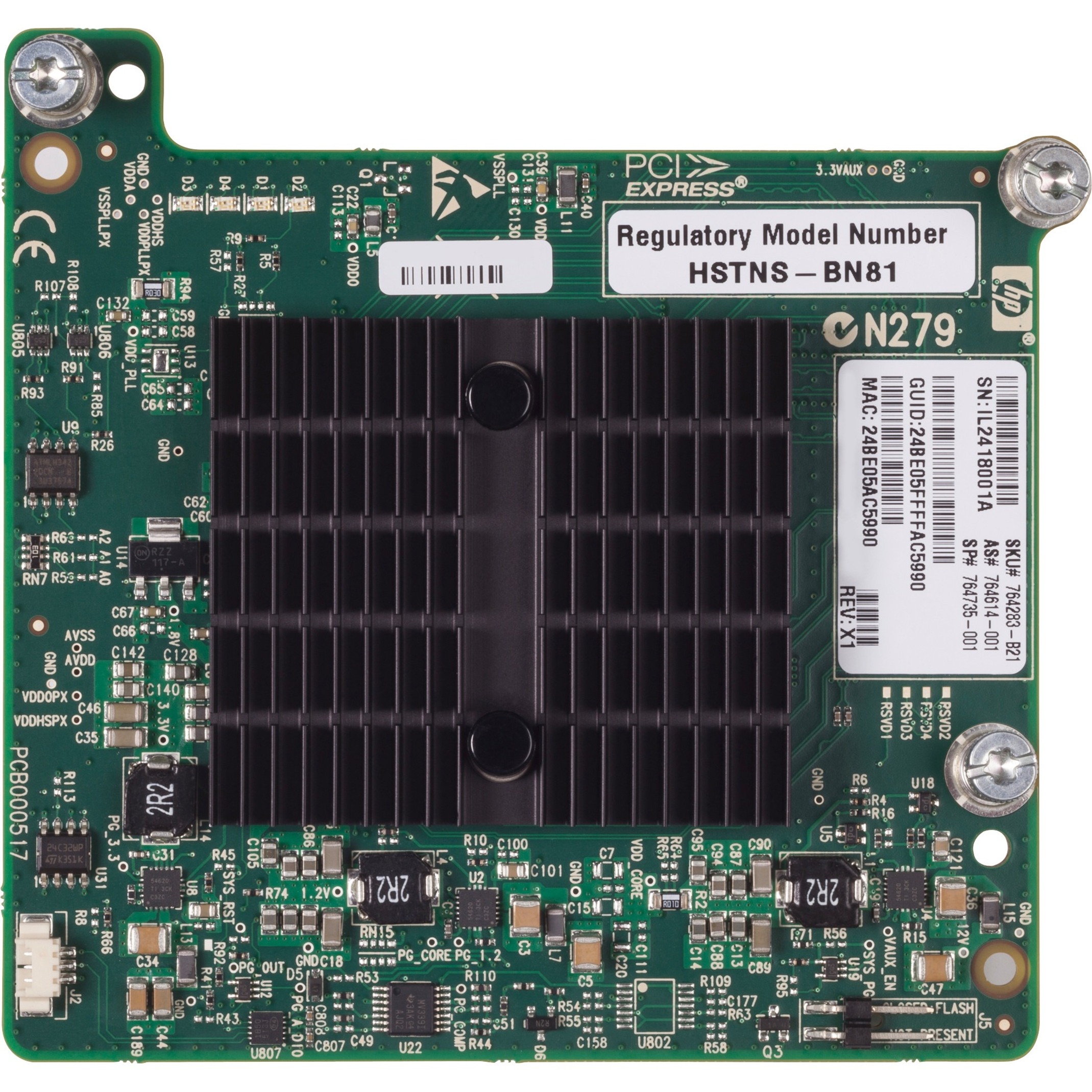 HPE InfiniBand FDR/Ethernet 10Gb/40Gb 2-port 544+M Adapter - PCI Express 3.0 - 2 Port(s) - Optical Fiber - 40GBase-X - Mezzanine