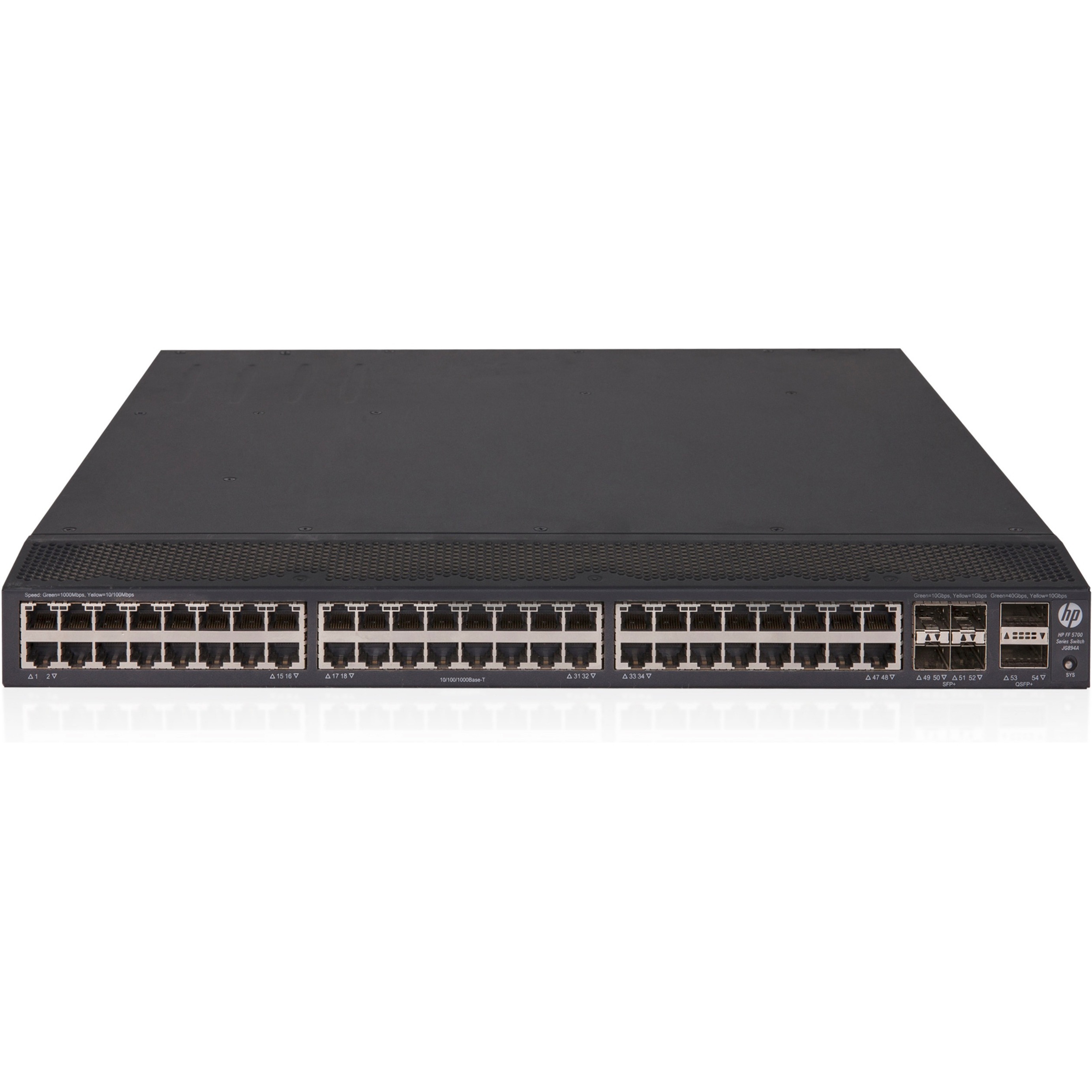 HPE FlexFabric 5700-48G-4XG-2QSFP+ Switch - 48 Ports - Manageable - 10/100/1000Base-T, 10GBase-X, 40GBase-X - 3 Layer Support