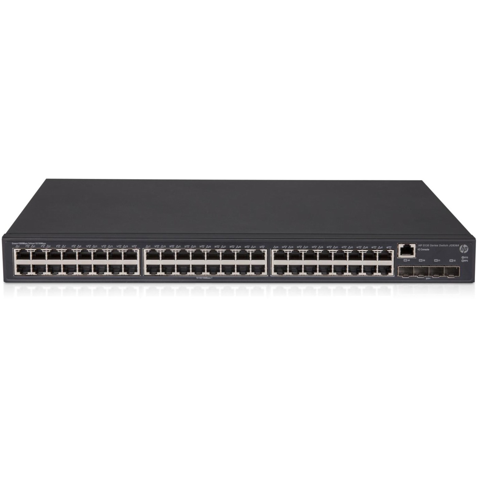 HPE 5130-48G-4SFP+ EI Switch - 48 Ports - Manageable - Gigabit Ethernet, 10 Gigabit Ethernet - 10/100/1000Base-T, 1000Base-X,