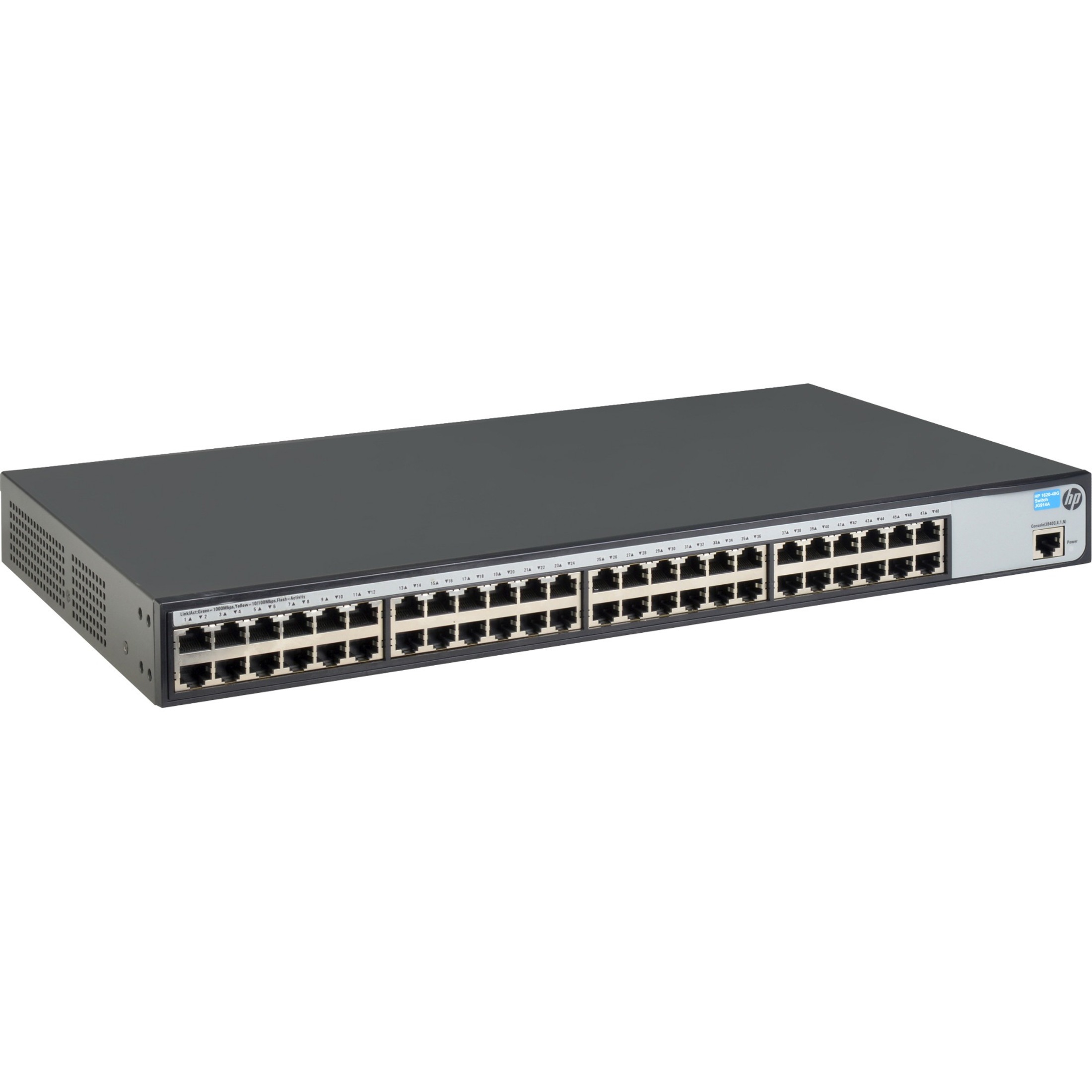 HPE 1620-48G Switch - 48 Ports - Manageable - 10/100/1000Base-T - 2 Layer Supported - 1U - Rack-mountable