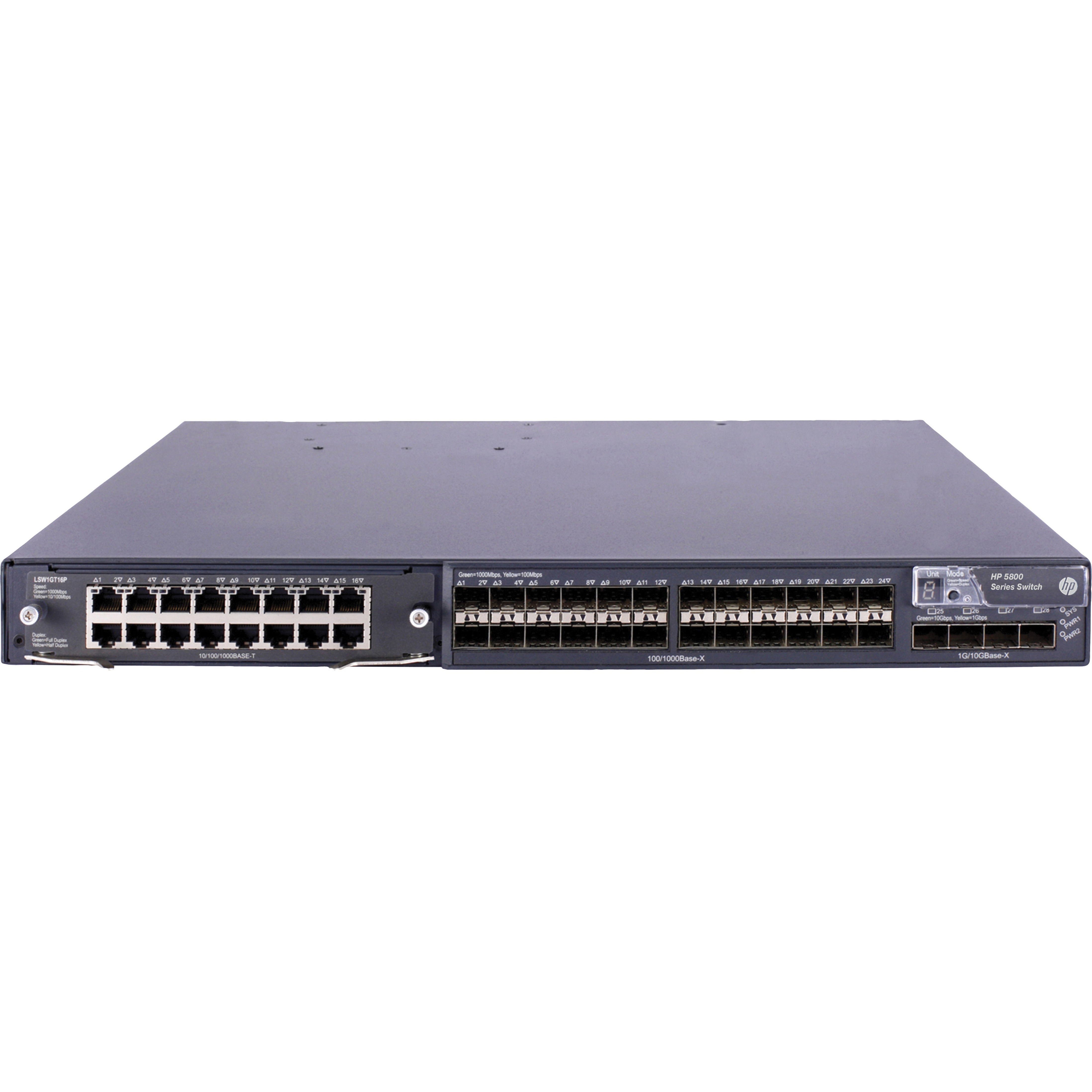 HPE 5800-48G Switch with 1 Interface Slot - 48 Ports - Manageable - Gigabit Ethernet, 10 Gigabit Ethernet - 10/100Base-TX, 10