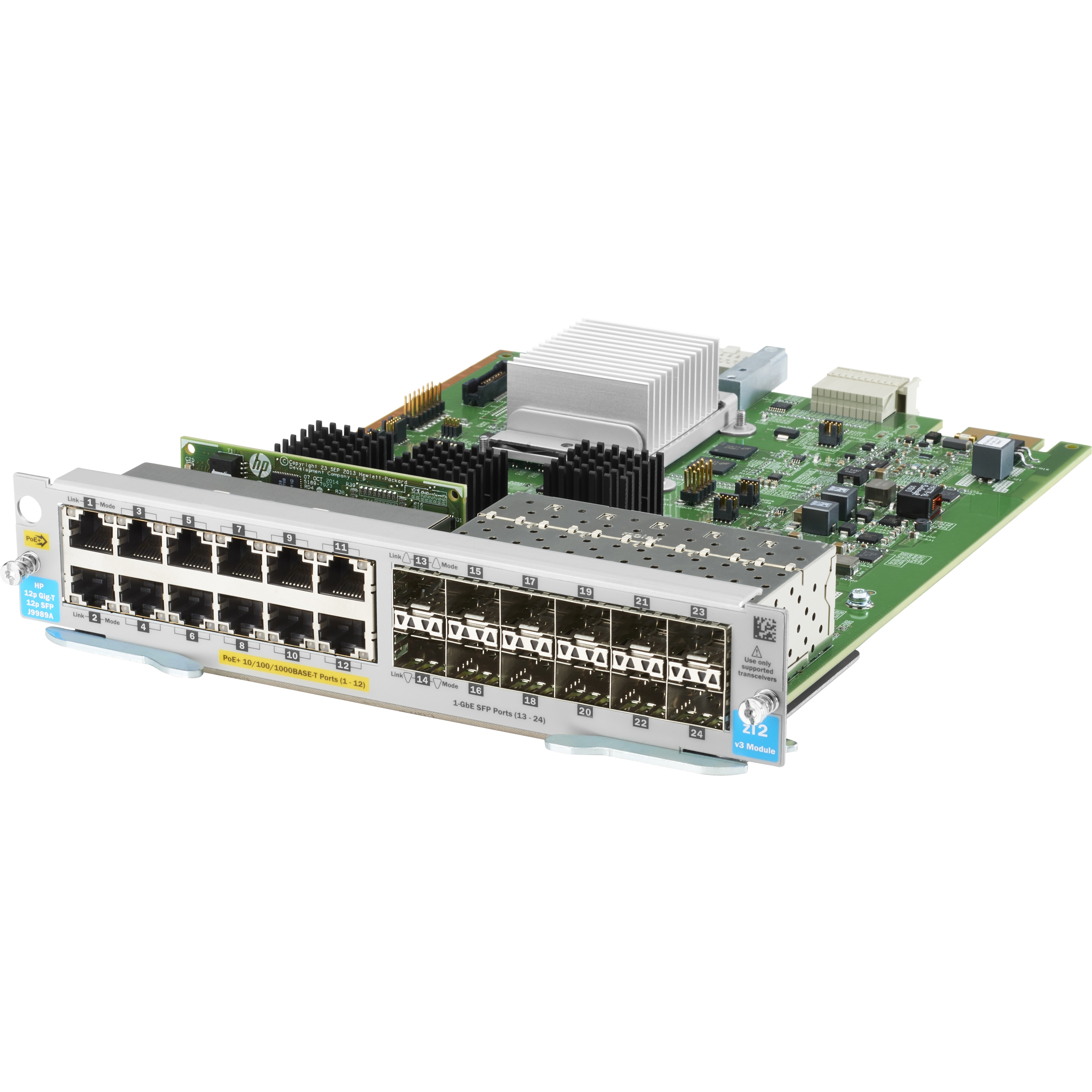 HPE 12-port 10/100/1000BASE-T PoE+ / 12-port 1GbE SFP MACsec v3 zl2 Module - For Data Networking, Optical Network - 12 x RJ-4
