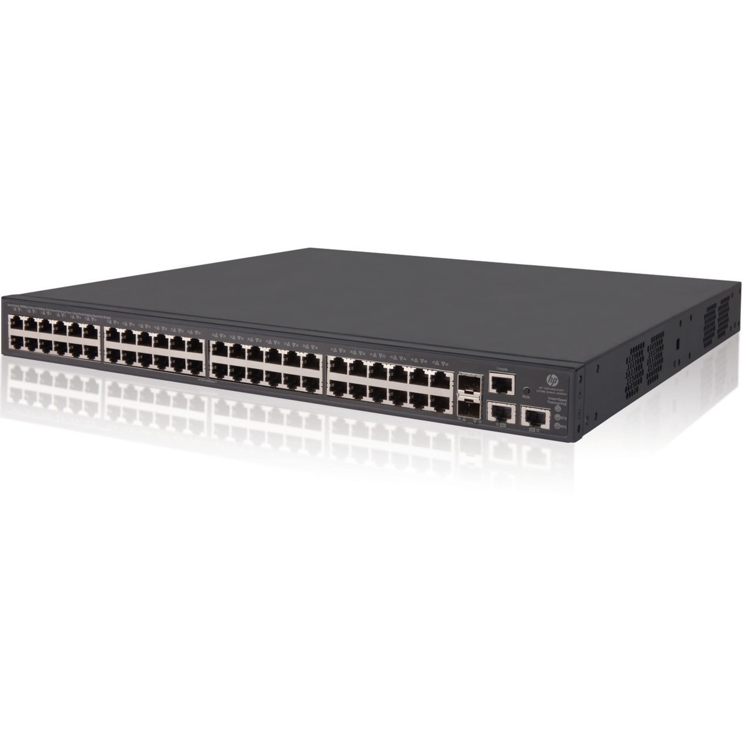HPE 1950-48G-2SFP+-2XGT Switch - 50 Ports - Manageable - Gigabit Ethernet, 10 Gigabit Ethernet - 10/100Base-TX, 10/100/1000Base-T, 10GBase-T, 10GBase-X - 3 Layer Supported - Twisted Pair, Optical Fiber - 1U - Rack-mountable - Lifetime Limited Warranty