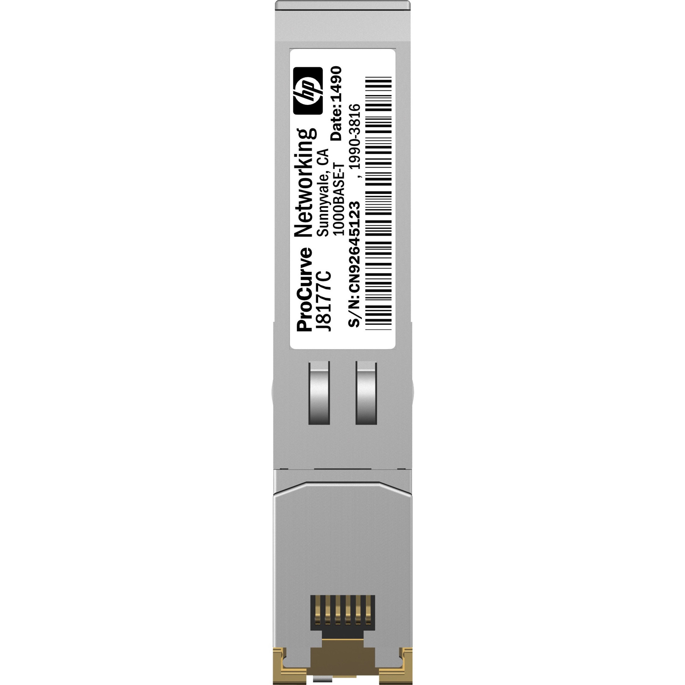 HPE X120 1G SFP RJ45 T Transceiver - For Data Networking - 1 x RJ-45 Duplex 1000Base-T LAN - Twisted PairGigabit Ethernet - 1000Base-T - 1 Gbit/s - 0.10 km Maximum Distance