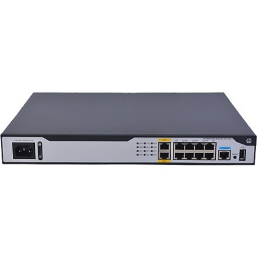 HPE MSR1003-8S AC Router - 10 Ports - Management Port - 3 - Gigabit Ethernet - Desktop, Rack-mountable - front view