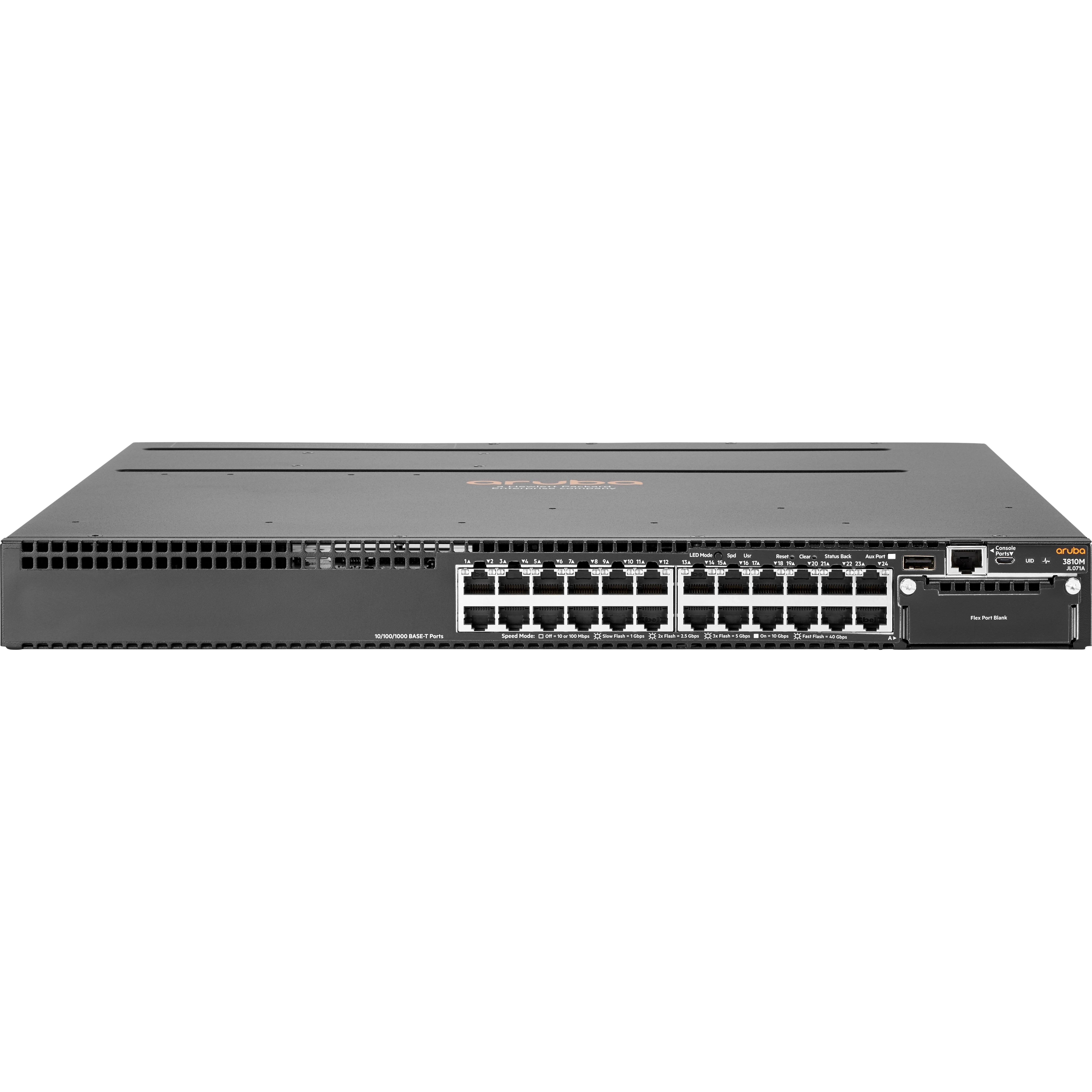 HPE Aruba 3810M 24G 1-slot Switch - 24 Ports - Manageable - Gigabit Ethernet - 10/100/1000Base-TX - 3 Layer Supported - Modular - Twisted Pair - 1U - Rack-mountable