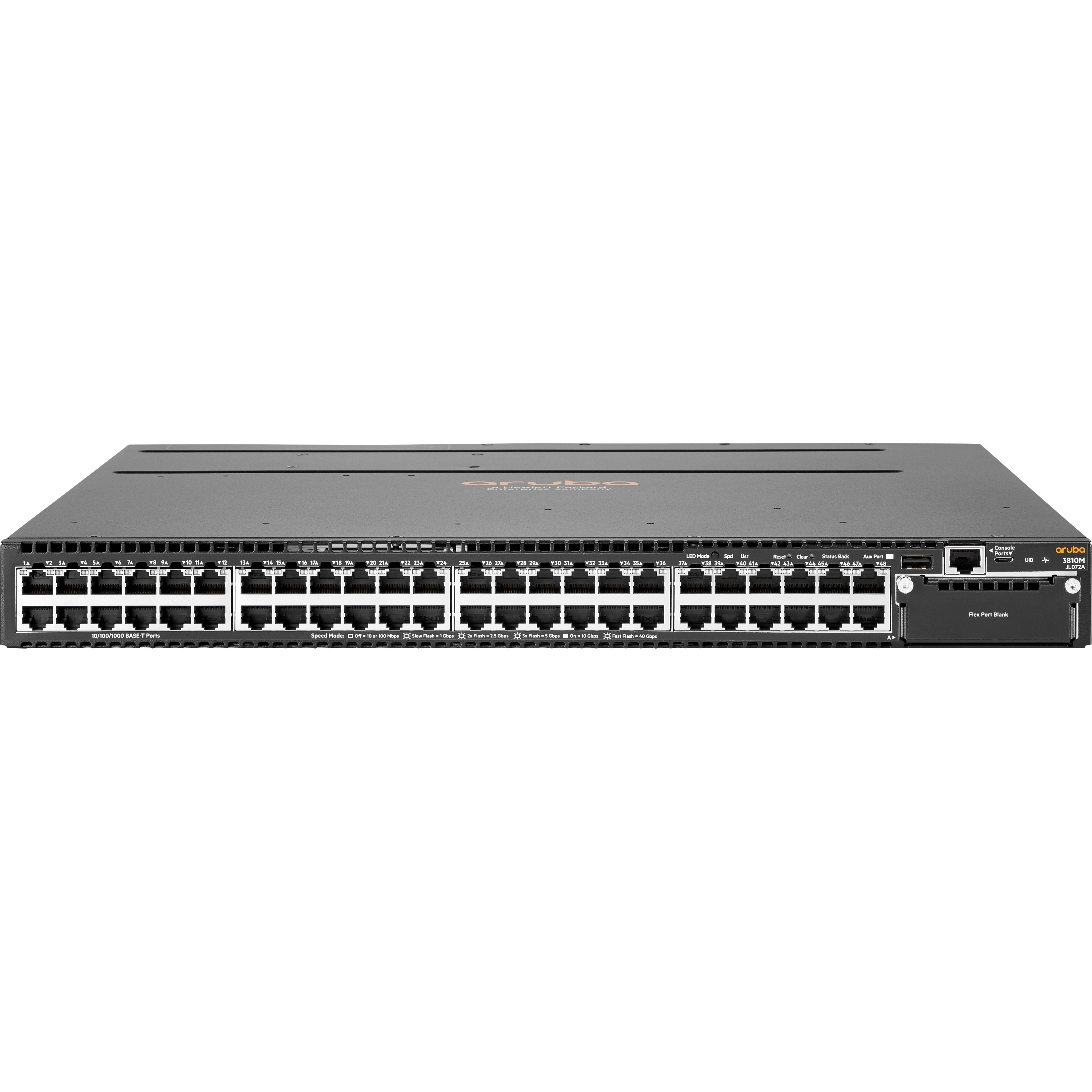 HPE Aruba 3810M 48G 1-slot Switch - 48 Ports - Manageable - Gigabit Ethernet - 10/100/1000Base-TX - 3 Layer Supported - Modular - Twisted Pair - 1U - Rack-mountable