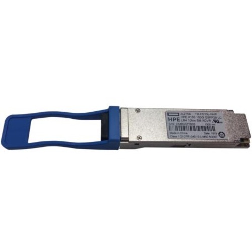 HPE X150 100G QSFP28 LC LR4 10km SM Transceiver - For Optical Network, Data Networking - 1 x LC 100GBase-LR4 Network - Optical Fiber - Single-mode - 100 Gigabit Ethernet - 100GBase-LR4 - 1