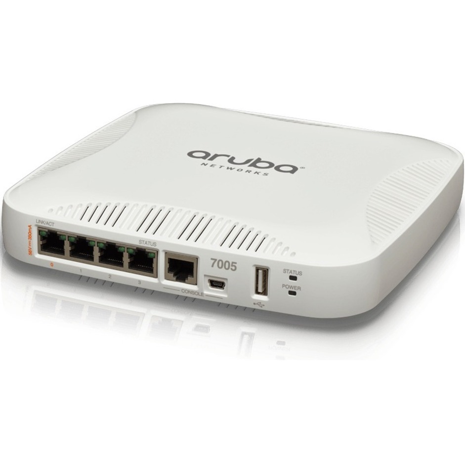 HPE 7005 Wireless LAN Controller - 4 x Network (RJ-45) - Gigabit Ethernet - Desktop - left view