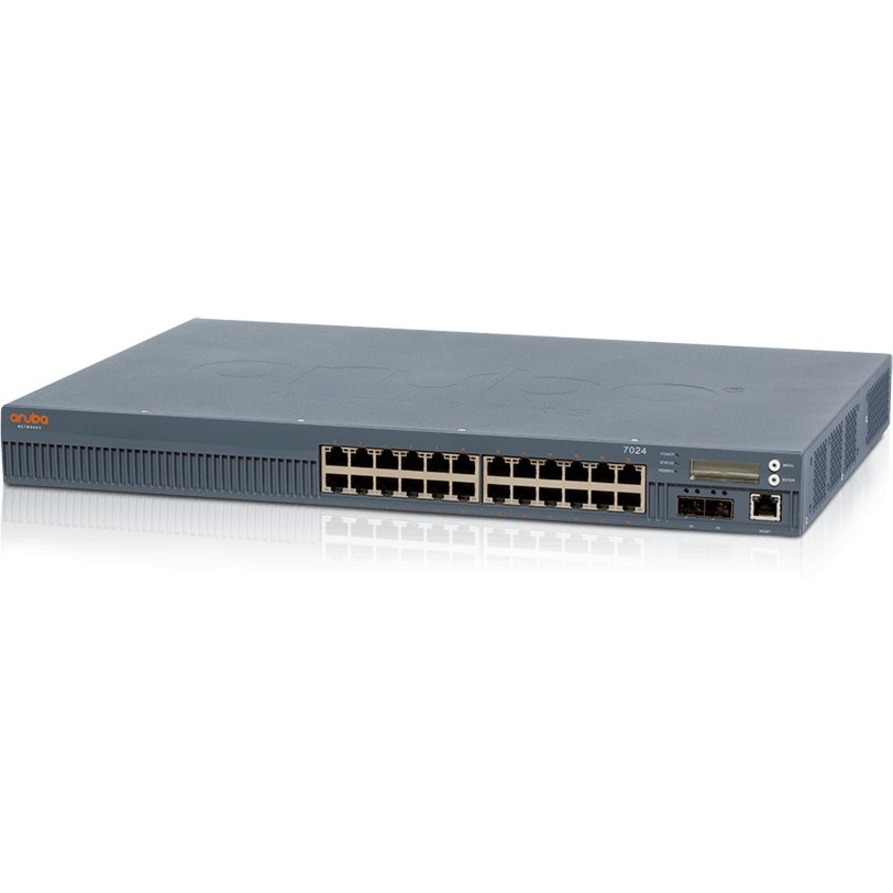 HPE 7024 Wireless LAN Controller - 24 x Network (RJ-45) - 10 Gigabit Ethernet, Gigabit Ethernet - PoE Ports - Desktop, Rack-m