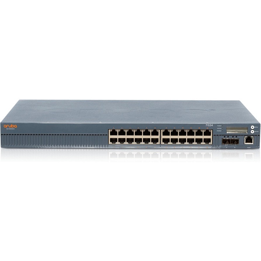 HPE 7024 Wireless LAN Controller - 24 x Network (RJ-45) - 10 Gigabit Ethernet, Gigabit Ethernet - PoE Ports - Desktop, Rack-mountable