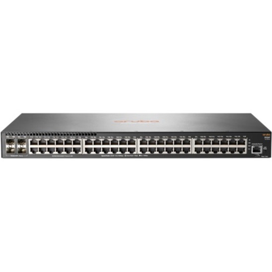 HPE Aruba 2930F 48G 4SFP+ Switch - 48 Ports - Manageable - 3 Layer Supported - Modular - 46.60 W Power Consumption - Twisted Pair, Optical Fiber - 1U - Rack-mountable, Desktop