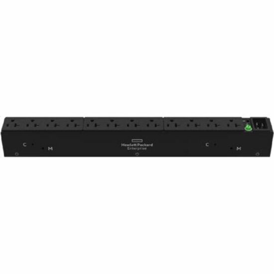 HPE Standard G2 Basic 12-Outlet PDU - Basic - NEMA 5-15P - 12 x NEMA 5-20R - 120 V AC - 1900 W - 1U - Horizontal - Rack-mountable