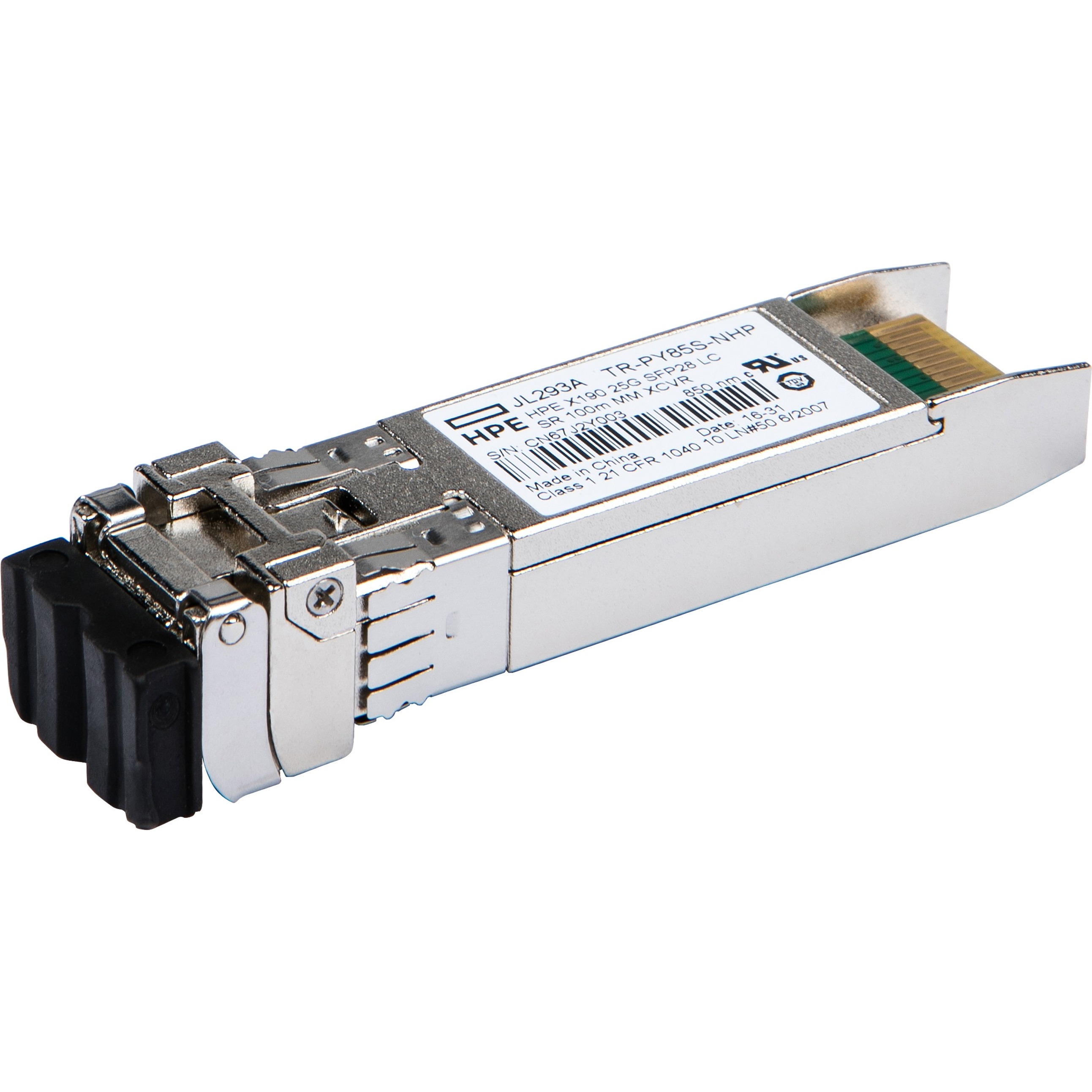 HPE X190 25G SFP28 LC SR 100m MM Transceiver - For Optical Network, Data Networking - 1 x LC 25GBase-SR Network - Optical Fiber - Multi-mode - 25 Gigabit Ethernet - 25GBase-SR