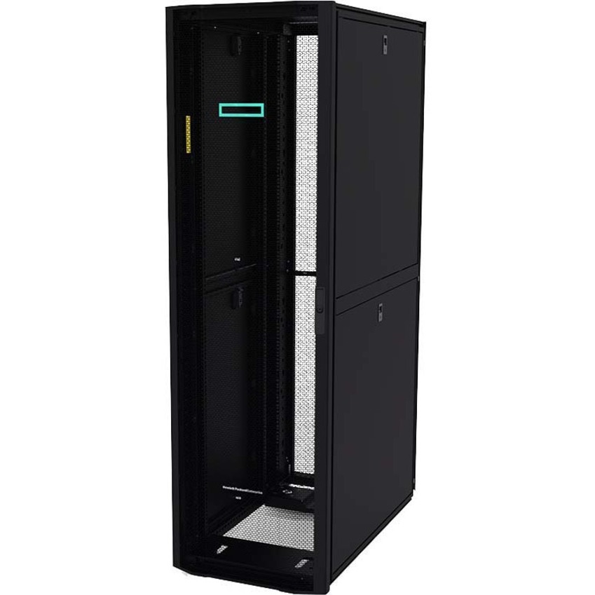 HPE 22U 600mmx1075mm G2 Kitted Advanced Pallet Rack with Side Panels and Baying - For Server, Networking, Storage - 22U Rack Height x 23.62" Rack Width x 42.32" Rack Depth - Floor Standing Enclosed Cabinet - Black - 2500 lb Dynamic/Rolling Weight Capacity - 3000 lb Static/Stationary Weight Capacity