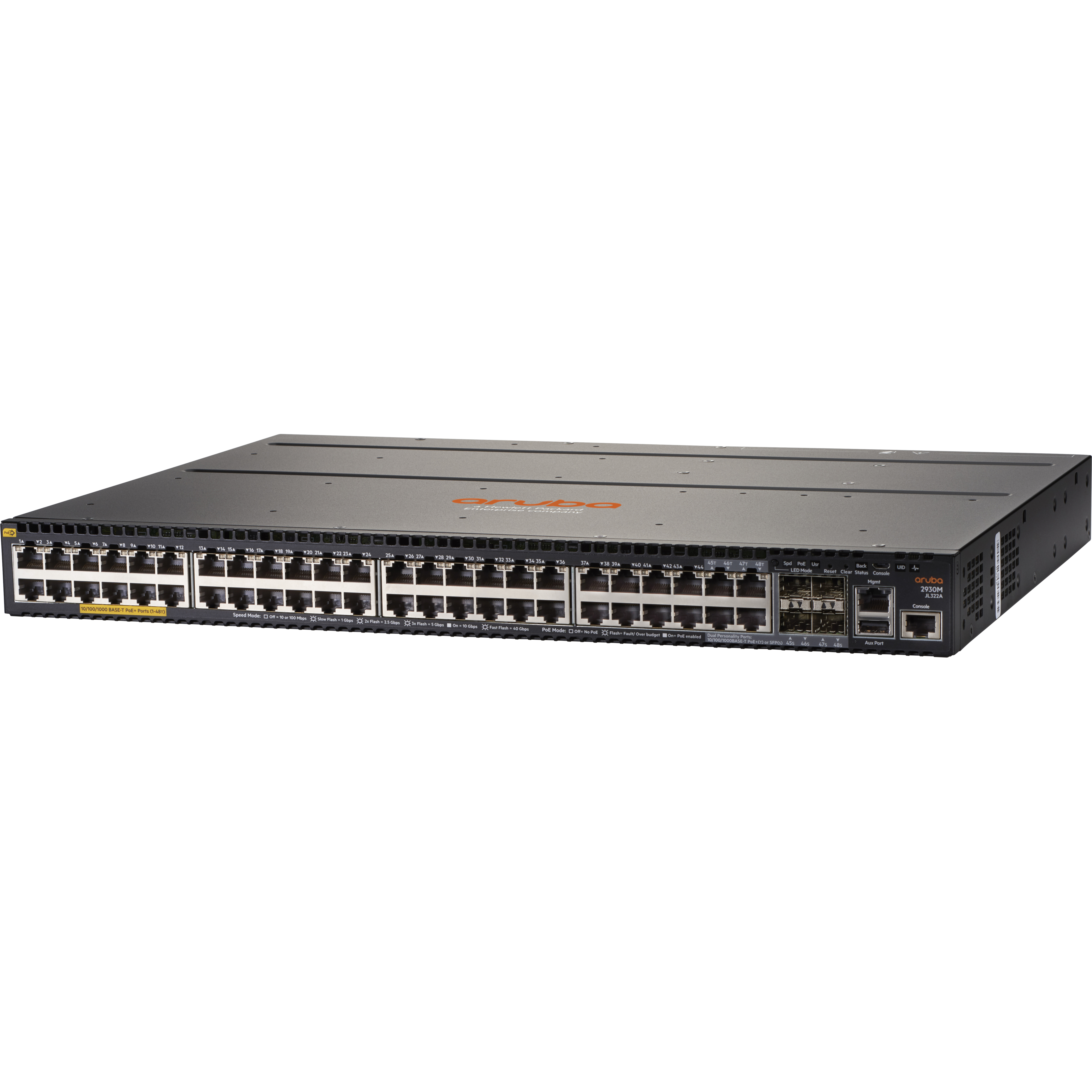HPE 2930M 48G POE+ 1-Slot Switch - 48 Ports - 3 Layer Supported - Modular - Twisted Pair - view 1