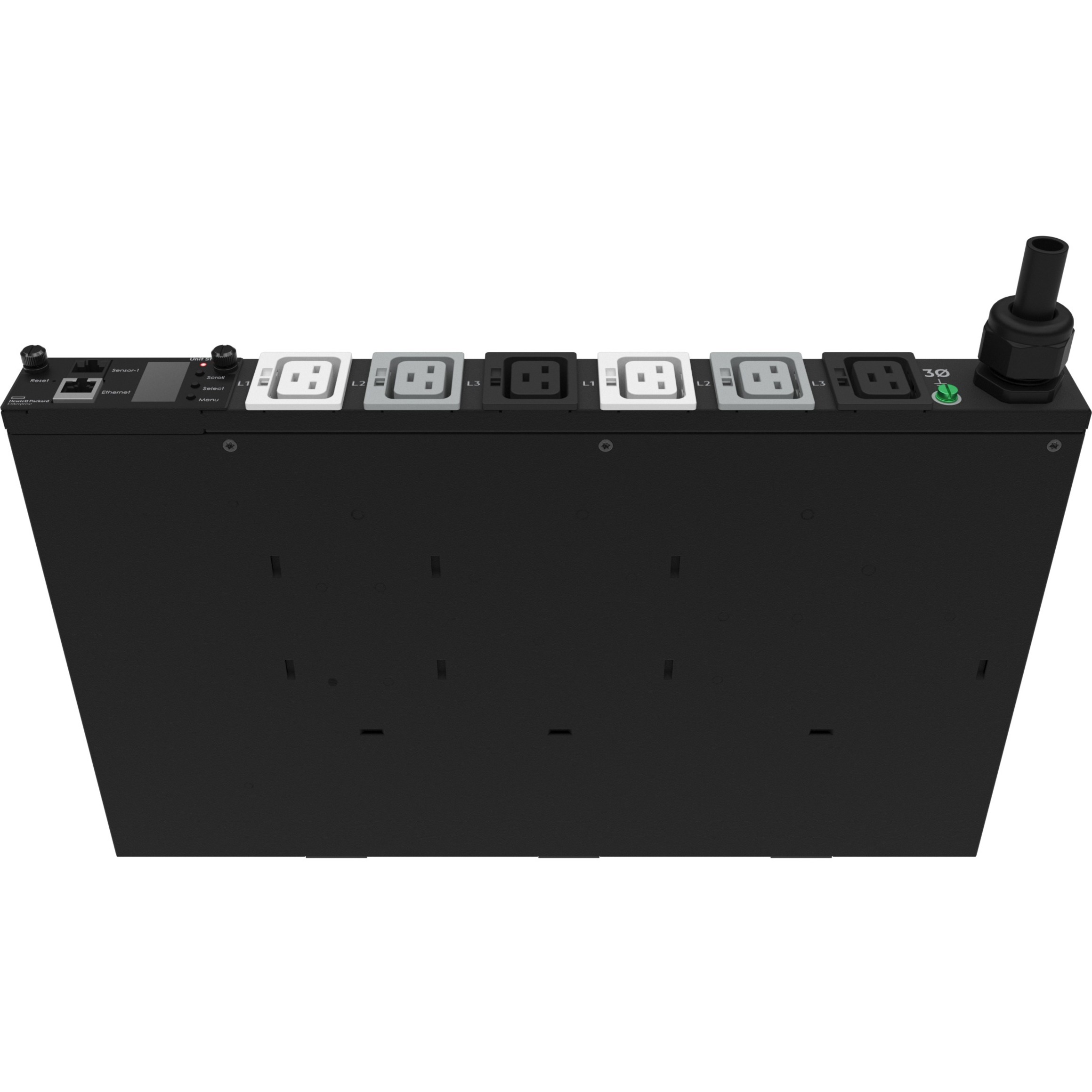HPE G2 P9R78A 6-Outlet PDU - Metered - NEMA L15-30P - 6 x IEC 60320 C19 - 230 V AC - 8600 W - 1U - Horizontal - Rack-mountabl