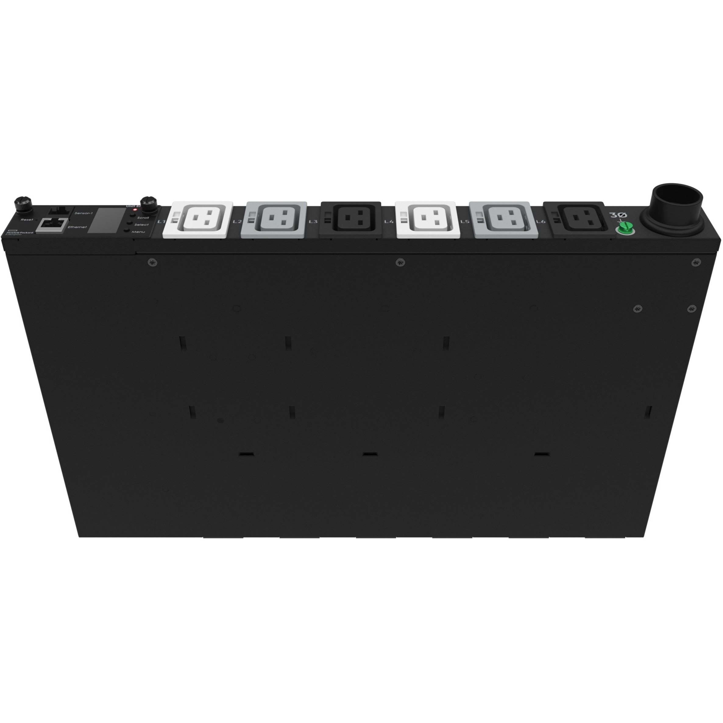 HPE G2 P9R80A 6-Outlet PDU - Metered - IEC 60A (3PH) - 6 x IEC 60320 C19 - 230 V AC - 17.30 kW - 1U - Horizontal - Rack-mount