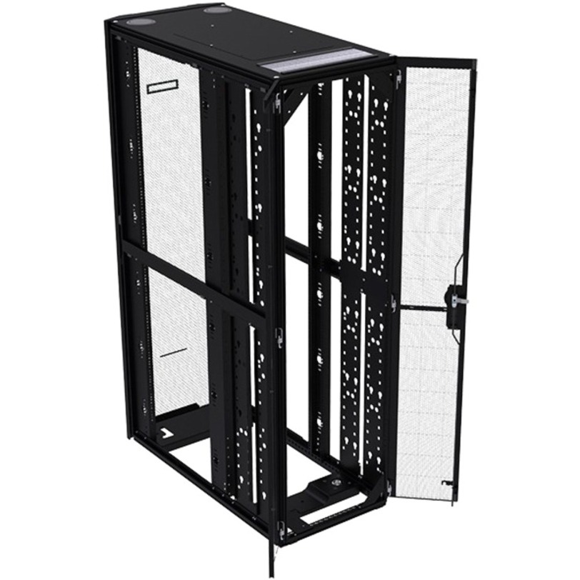 HPE 42U 600mmx1200mm G2 Enterprise Pallet Rack - For Server, KVM Switch - 42U Rack Height - Black, Silver - 3000 lb Dynamic/Rolling Weight Capacity - 3000 lb Static/Stationary Weight Capacity - 10 Year Warranty