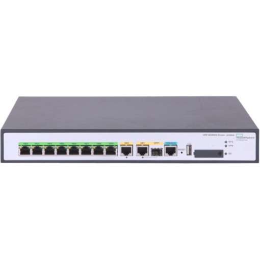 HPE FlexNetwork MSR958 1GbE and Combo 2GbE WAN 8GbE LAN PoE Router - Refurbished - 10 Ports - PoE Ports - Management Port - 1