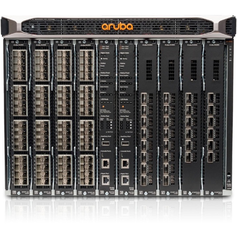 HPE 8400 8-slot Chassis - Manageable - 3 Layer Supported - Modular - Optical Fiber - 8U - Rack-mountable, Rail-mountable, Surface Mount