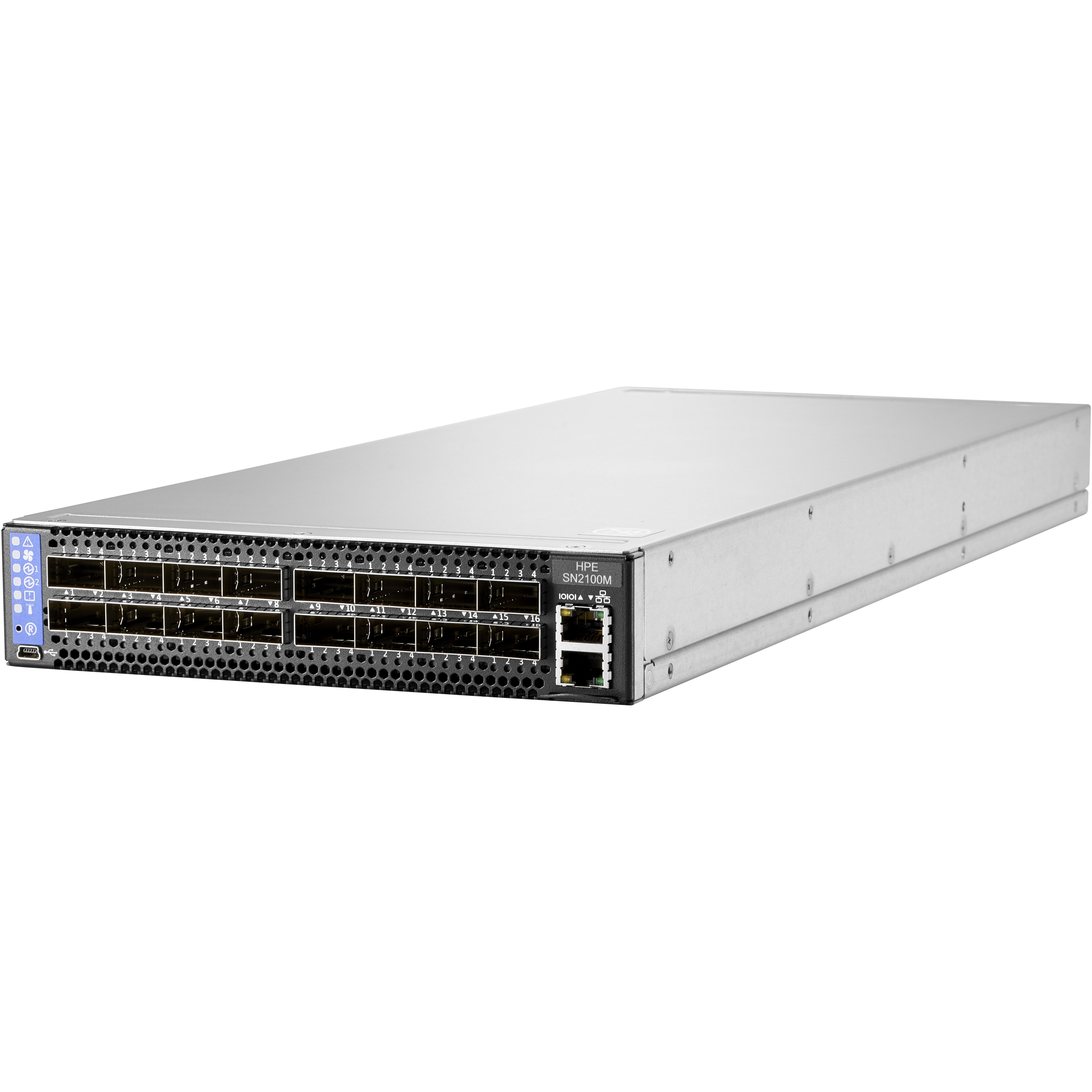HPE SN2100M 100GbE 16QSFP28 Switch - Manageable - 3 Layer Supported - Modular - Optical Fiber - 1U - Rack-mountable