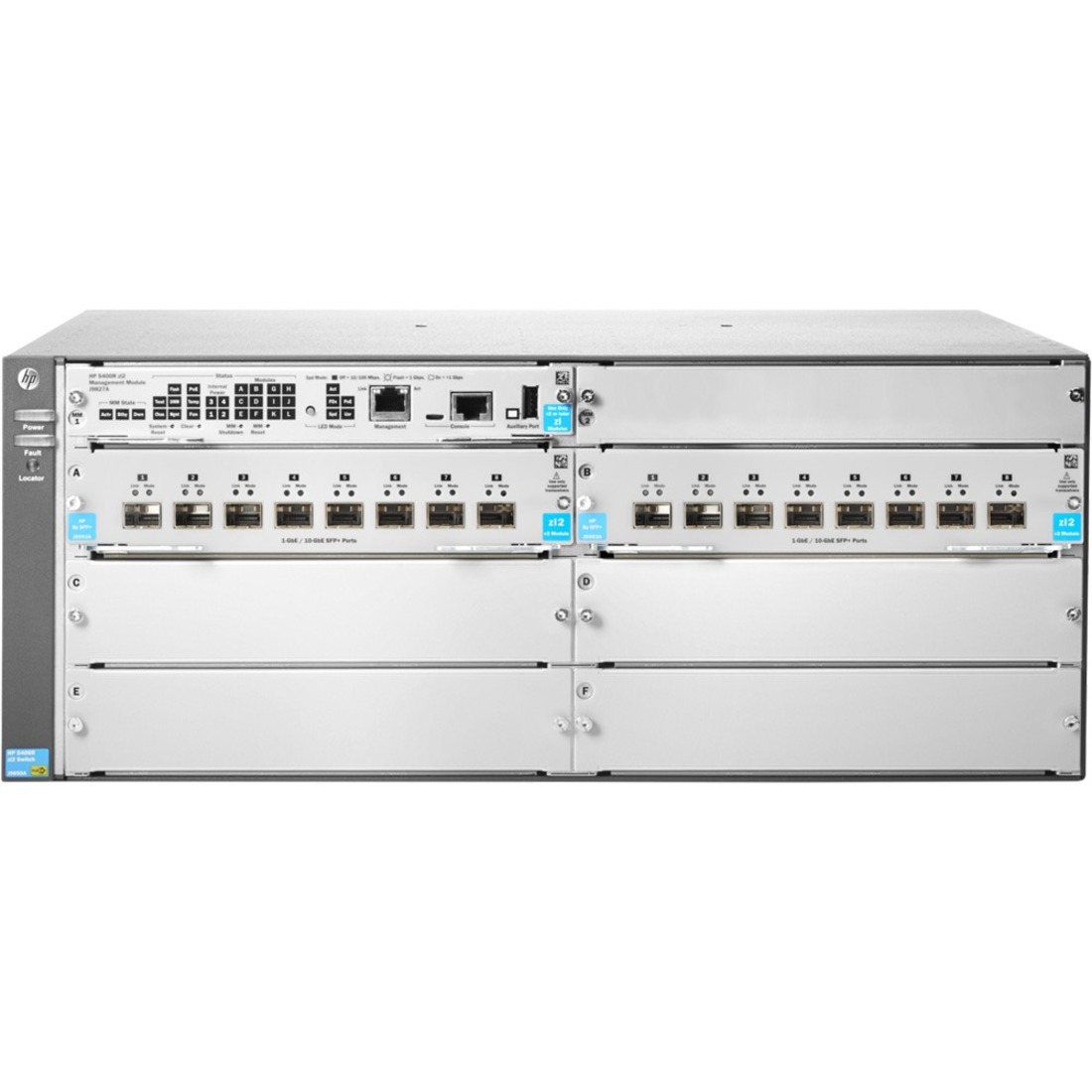 HPE 5406R 16-port SFP+ (No PSU) v3 zl2 Switch - Manageable - 10 Gigabit Ethernet - 10GBase-X - Refurbished - 3 Layer Supporte