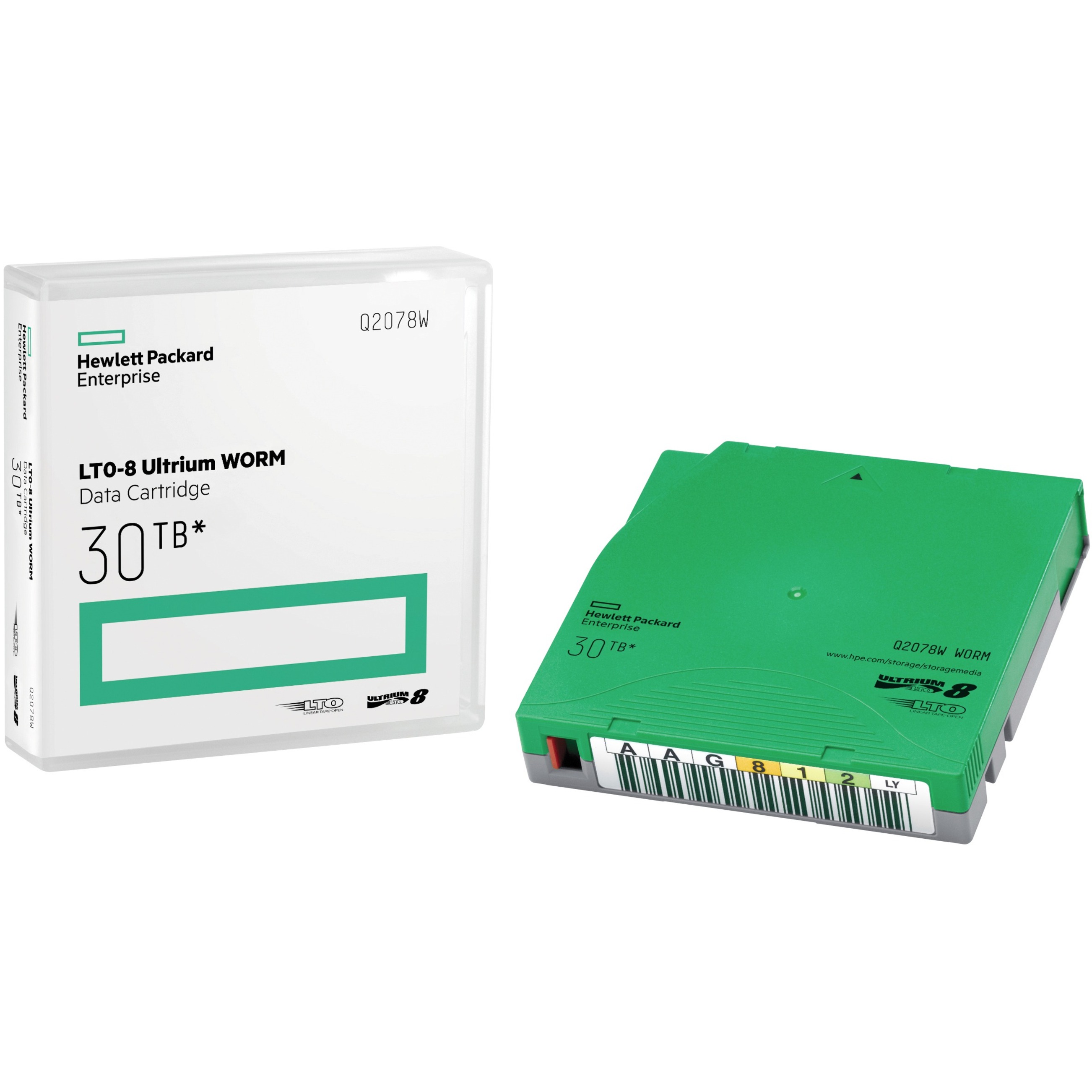 HPE LTO Ultrium-8 Data Cartridge - LTO-8 - WORM - Labeled - 12 TB (Native) / 30 TB (Compressed) - 3149.61 ft Tape Length - 20 Pack