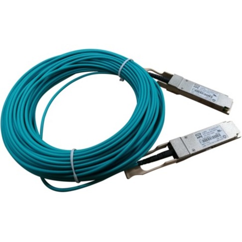 HPE X2A0 40G QSFP+ to QSFP+ 20m Active Optical Cable - 65.62 ft Fiber Optic Network Cable for Network Device, Switch - First End: 1 x QSFP+ Network - Male - Second End: 1 x QSFP+ Network - Male - 40 Gbit/s - 1 - Refurbished
