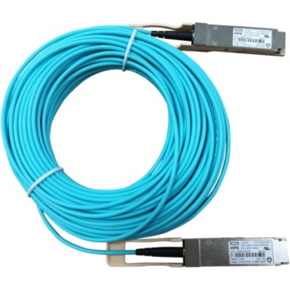 HPE X2A0 100G QSFP28 to QSFP28 20m Active Optical Cable - 65.62 ft Fiber Optic Network Cable for Network Device, Switch - First End: 1 x QSFP28 Network - Male - Second End: 1 x QSFP28 Network - Male - 100 Gbit/s - Black - 1 - Refurbished