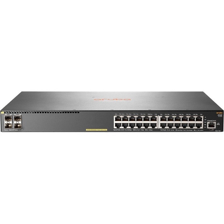 HPE 2930F 24G PoE+ 4SFP Switch - 24 Ports - Manageable - Gigabit Ethernet - 10/100/1000Base-T, 1000Base-X - 3 Layer Supported - Modular - 445 W Power Consumption - 370 W PoE Budget - Optical Fiber, Twisted Pair - PoE Ports - Rack-mountable