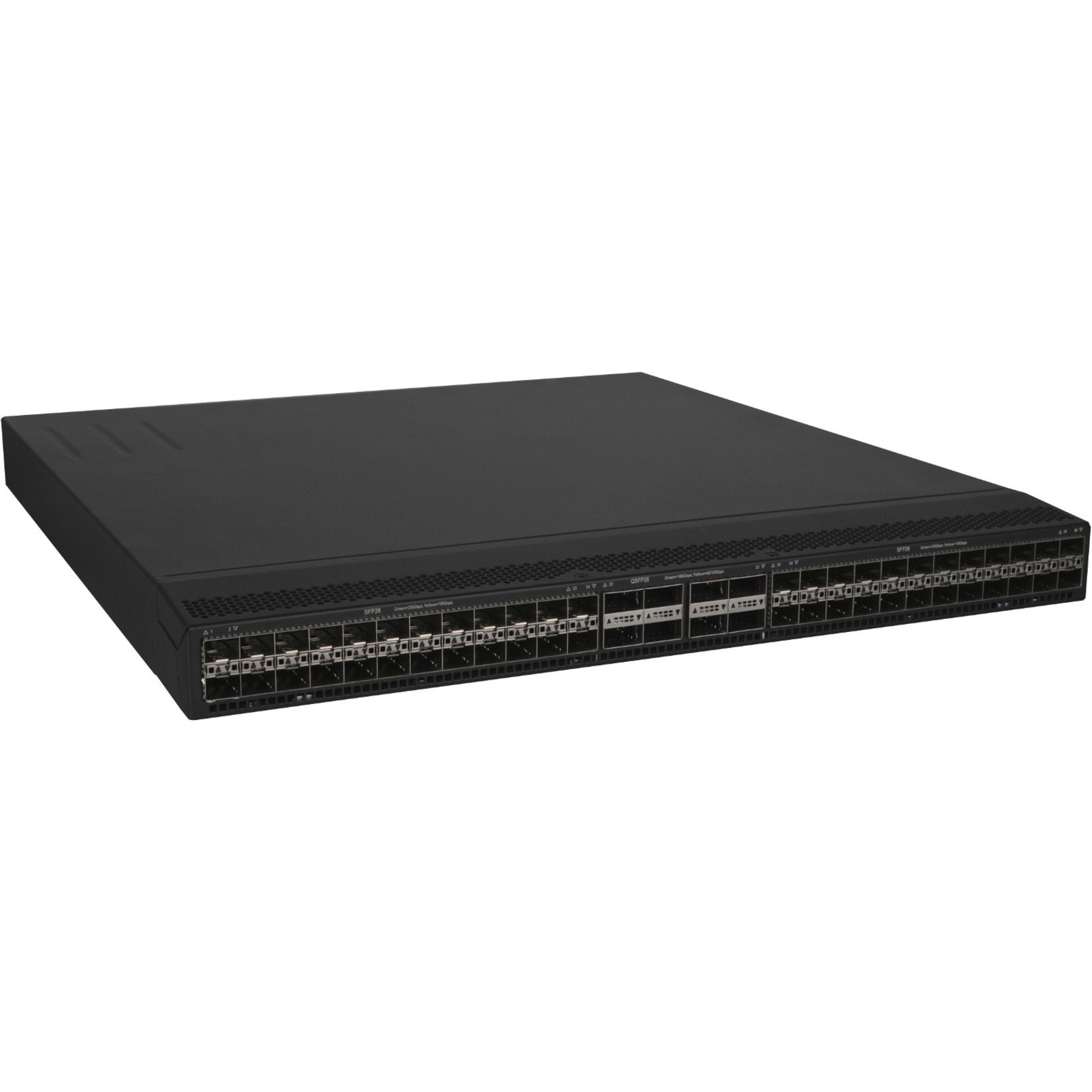 HPE FlexFabric 5945 48SFP28 8QSFP28 Switch - Manageable - 1000Base-X - 3 Layer Supported - Modular - 2 SFP Slots - 224 W Power Consumption - Optical Fiber - 1U - Rack-mountable
