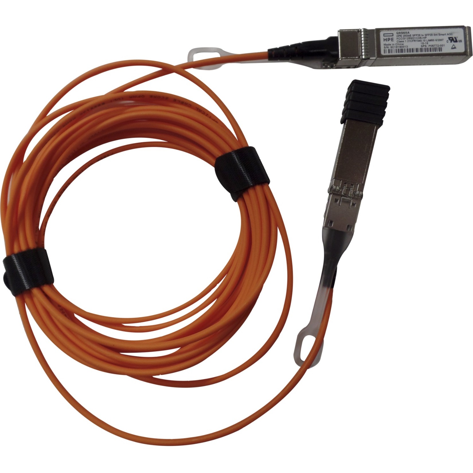 HPE 25GbE SFP28 to SFP28 5m Smart Active Optical Cable - 16.40 ft Fiber Optic Network Cable for Network Device, Transceiver - First End: 1 x SFP28 Network - Second End: 1 x SFP28 Network - 25 Gbit/s
