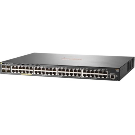 HPE 2930F 48G PoE+ 4SFP Switch - 48 Ports - Manageable - Gigabit Ethernet - 10/100/1000Base-T, 1000Base-X - 3 Layer Supported - Modular - 4 SFP Slots - 459 W Power Consumption - Twisted Pair, Optical Fiber - 1U - Desktop, Rack-mountable