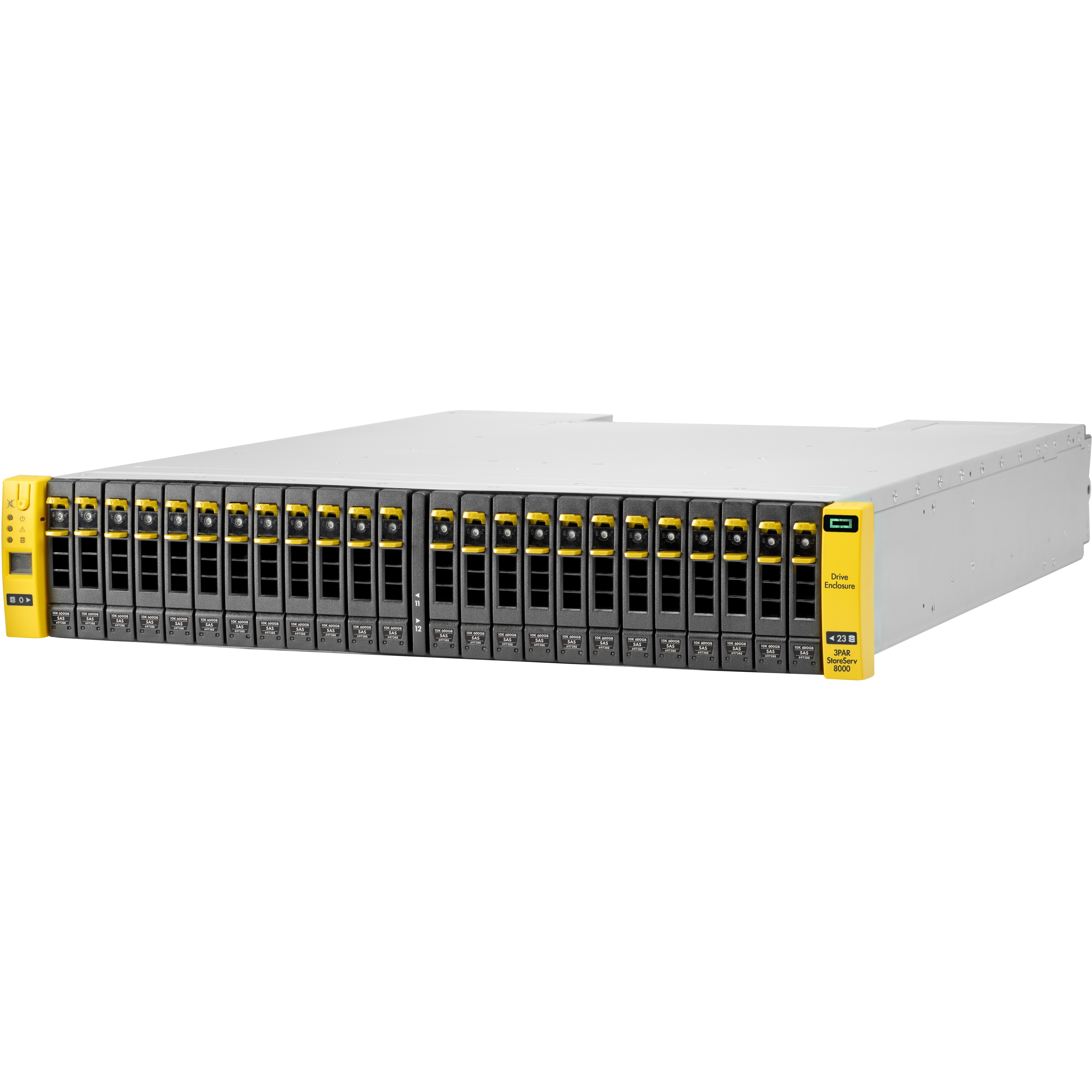 HPE 3PAR StoreServ 8000 Storage - Refurbished - 2 Nodes Deca-core (10 Core) 2.40 GHz - 24 x HDD Supported - 2 x Serial Attached SCSI (SAS) Controller - RAID Supported - 0, 1, 5, 6 RAID Levels - 24 x Total Bays - 24 x 2.5" Bay - 2 x Total Slot(s) - Gigabit Ethernet - Network (RJ-45) - FCP - 2U - Rack-mountable