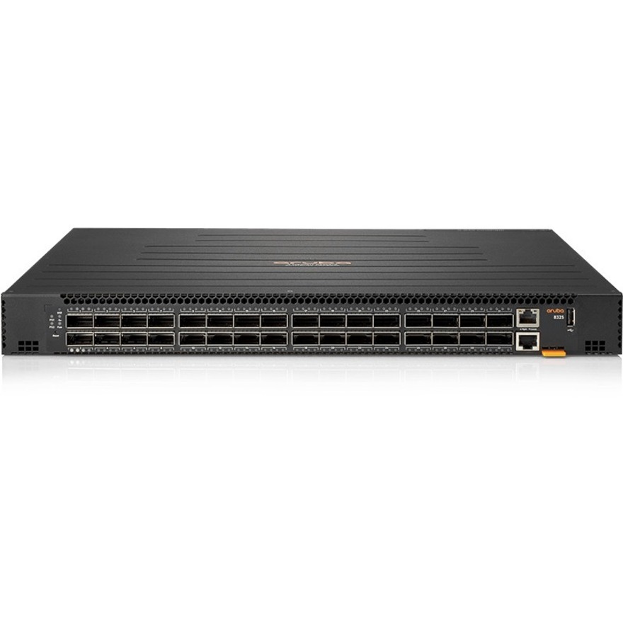HPE 8325-32C Ethernet Switch - Manageable - 40 Gigabit Ethernet - 3 Layer Supported - Modular - 618 W Power Consumption - Optical Fiber - 1U - Rack-mountable - 5 Year Limited Warranty - TAA Compliant