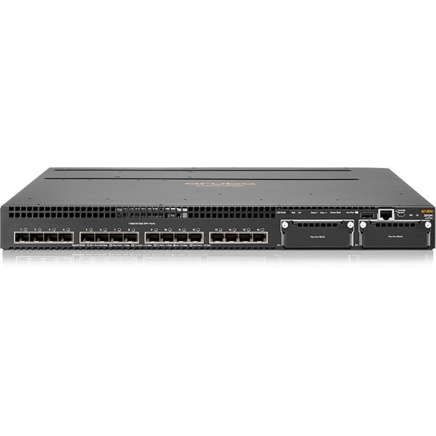 HPE 3810M 24SFP+ 250W Switch - Manageable - 3 Layer Supported - Modular - 24 SFP Slots - 250 W Power Consumption - Optical Fiber - 1U - Rack-mountable, Surface Mount - Lifetime Limited Warranty