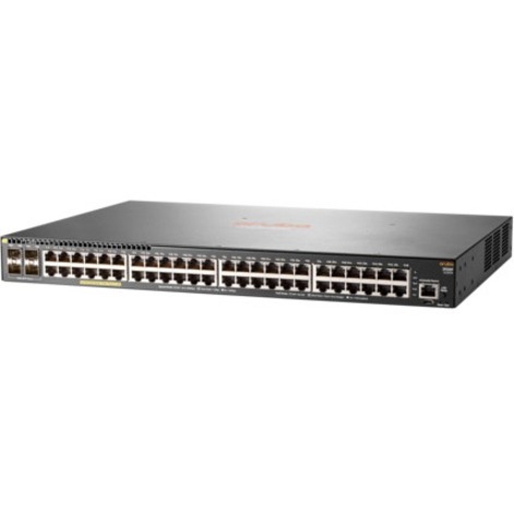HPE Aruba 2930F 48G PoE+ 4SFP Switch - 48 Ports - Manageable - Gigabit Ethernet - 10/100/1000Base-T, 1000Base-X - 3 Layer Supported - Modular - 4 SFP Slots - 459 W Power Consumption - Twisted Pair, Optical Fiber - 1U - Desktop, Rack-mountable