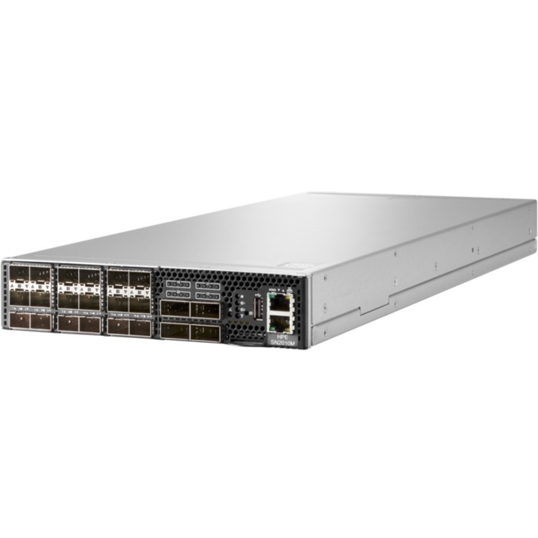 HPE StoreFabric SN2010M 25GbE 18SFP28 4QSFP28 Switch - Manageable - 25 Gigabit Ethernet, 100 Gigabit Ethernet - 25GBase-X, 100GBase-X - 3 Layer Supported - Modular - 57 W Power Consumption - Optical Fiber - 1U - Rack-mountable - TAA Compliant