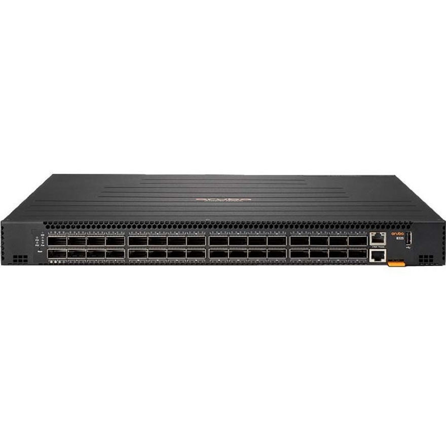 HPE 8325-32C Ethernet Switch - Manageable - 100 Gigabit Ethernet - 100GBase-X - 3 Layer Supported - Modular - 550 W Power Consumption - Optical Fiber - 1U - Rack-mountable